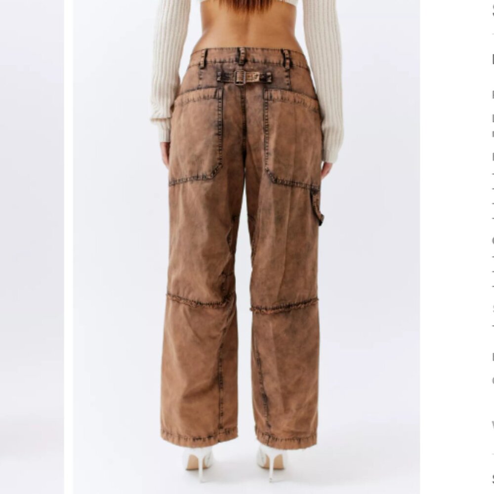 NWOT - BDG "Dale Distressed Acid Wash Cargo Pant"